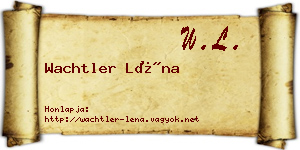 Wachtler Léna névjegykártya
