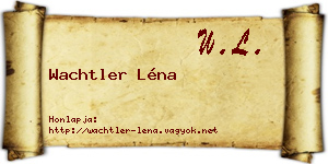 Wachtler Léna névjegykártya